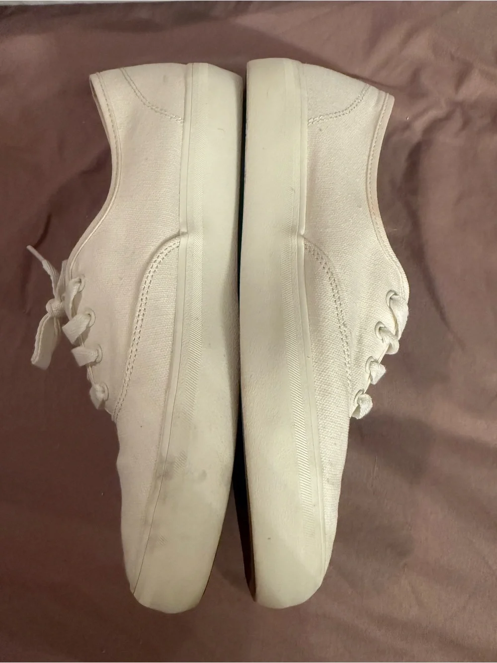 Keds Canvas Low-Top Sneakers in Off-White